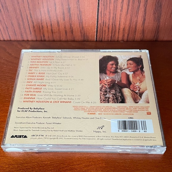 EUC ~ Empty CD Case ‼️WaIting To Exhale, Original Soundtrack Album CD Case‼️ - Picture 4 of 7
